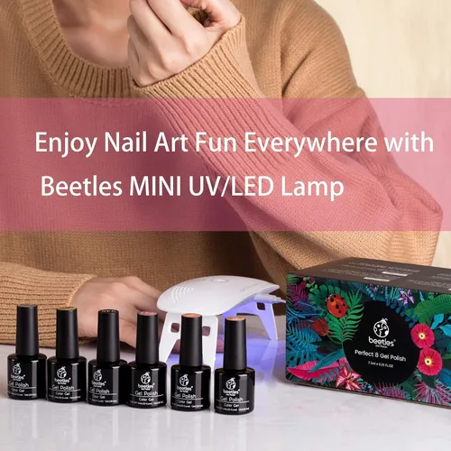 Miniatura 6 de Beetles Luz UV para Uñas Mini Lámpara de Uñas Lámpara de Curado de Gel de Uñas Poli Gel de Uñas Portátil Lámpara de Uñas LED UV Luz de Uñas