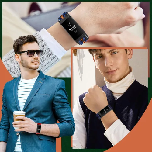 Miniatura 7 de Bandas compatibles con Fitbit Charge 2 bandas para mujeres y hombres, edición clásica y especial, correa de repuesto de nailon elástico ajustable