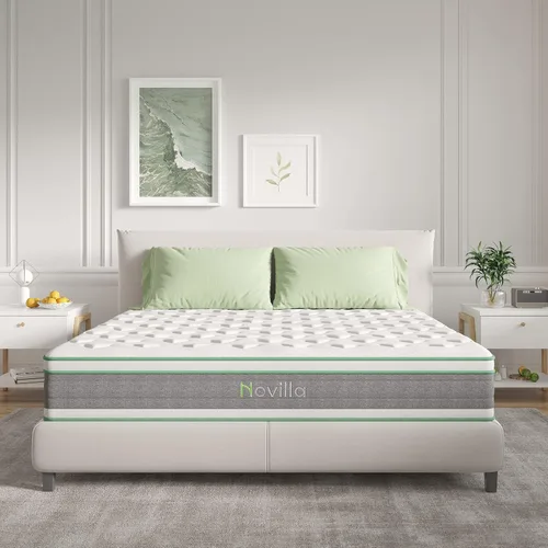 Miniatura 7 de Novilla Colchón individual de 6 pulgadas, colchón híbrido de espuma y resortes para un sueño reparador, colchón individual para niños, firmeza