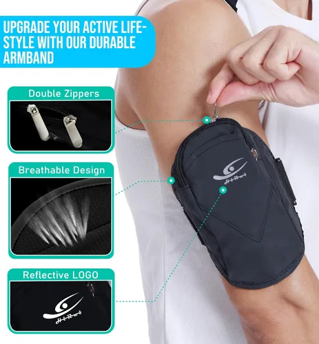 Miniatura 4 de HiRui Soporte universal cómodo para teléfono, pulsera ajustable para ejercicio, compatible con iPhone 17/16/15/14/Plus/Pro Samsung Galaxy todos