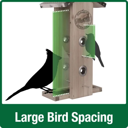 Miniatura 7 de Wild Wings WWGF1-DECO - Alimentador vertical galvanizado para pájaros de cedro