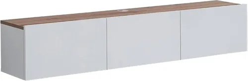 Miniatura 7 de Atelier Mobili - Soporte de TV flotante negro de 65 pulgadas, centro de entretenimiento flotante para TV de 80 pulgadas, gabinete de TV negro