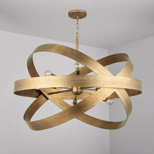 Miniatura 7 de Capital Lighting 439061ML Jude - Colgante geométrico moderno de metal llamativo, 6 luces, 360 vatios totales, 16 pulgadas de alto x 32 pulgadas