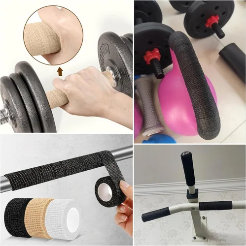 Miniatura 4 de Paquete de 8 fundas de agarre antideslizantes para mancuernas de hierro fundido, pesas rusas para entrenamiento de fuerza, pesas de mano, juego