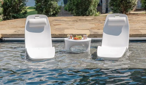 Miniatura 6 de Tenjam Splash Series Mesa auxiliar amplificada para uso en piscina, mesa auxiliar de piscina para uso en estante solar y profundidades de agua