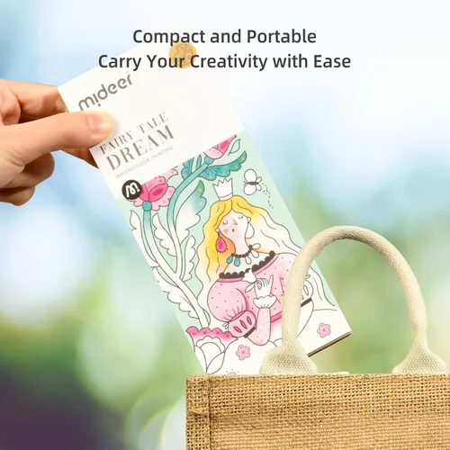 Miniatura 6 de MiDeer Libro de Pintura de Acuarela de Bolsillo para Niños de 4-8+ Años, Pintura Sin Desorden con Libros para Colorear con Agua, Kit de Acuarela