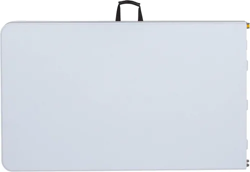 Miniatura 6 de Flash Furniture Kathryn - Mesa plegable rectangular de plástico ajustable de 8 pies con asa de transporte, mesa plegable para eventos en interiores
