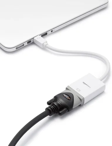 Miniatura 7 de Amazon Basics Adaptador de monitor Mini DisplayPort a VGA, color blanco