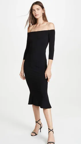 Miniatura 2 de Norma Kamali Vestido hasta la rodilla con hombros descubiertos para mujer