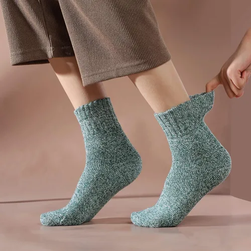 Miniatura 5 de Calcetines de lana, 5 pares, calcetines de lana para mujer, calcetines de botas suaves