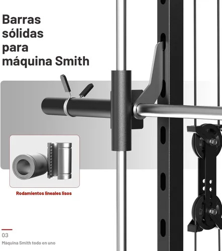 Miniatura 5 de DONOW Smith - Máquina con pilas de pesas, sistema de gimnasio en casa multifunción, jaula de potencia, estante para sentadillas, máquina cruzada