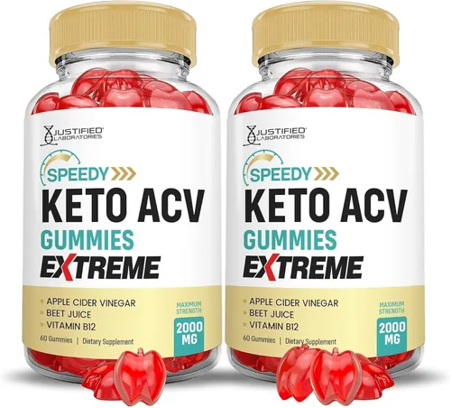 Miniatura 10 de Justified Laboratories Speedy Keto ACV Gummies Extreme (2000 mg) - 60 unidades - Formuladas con vinagre de sidra de manzana, folato y vitamina B12