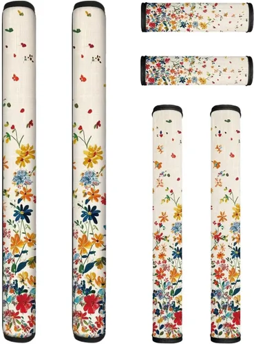 Miniatura 23 de Juego de 6 fundas para manijas de puerta de refrigerador, protector antideslizante para refrigerador, horno, lavavajillas, mantiene