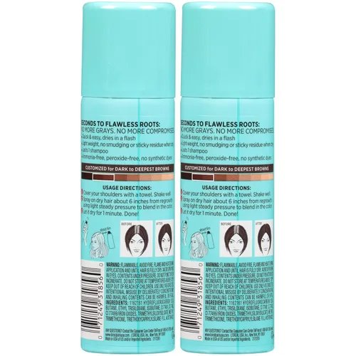 Miniatura 12 de L'Oreal Paris Root Cover Up Spray Corrector Temporal de Canas Marrón Oscuro 2 Oz (Paquete de 2) (El Empaque Puede Variar)