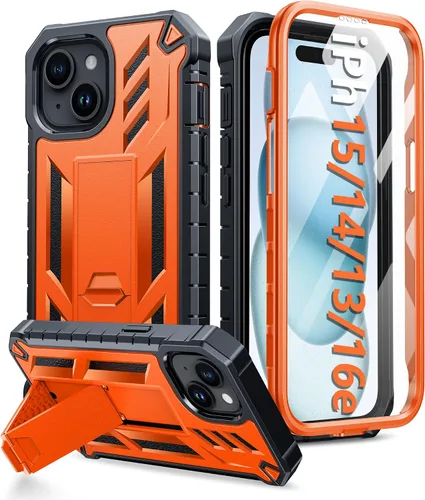 Miniatura 9 de FNTCASE Funda para iPhone 15: funda para iPhone 13, 14 y 16e, de grado militar, protección rígida a prueba de golpes, funda protectora rígida