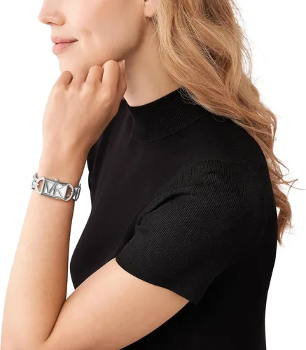 Miniatura 5 de Michael Kors MK Empire - Reloj rectangular de acero inoxidable para mujer con correa de acero o cuero