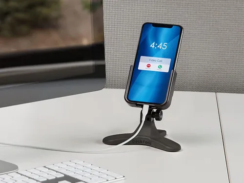Miniatura 6 de WeatherTech DeskFone - Soporte universal para teléfono celular de escritorio (pomos metálicos color oro rosa)