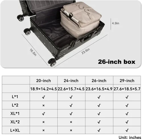 Miniatura 48 de TABITORA - Estantería portátil y plegable de gran capacidad con ganchos para colgar, ideal como almacenamiento para viajes