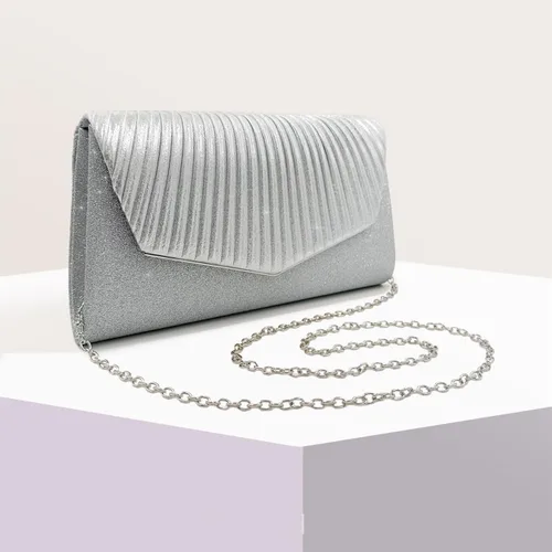 Miniatura 6 de Ornaous Bolso de noche con purpurina para mujer, bolso de mano formal brillante para baile de graduación, cóctel, boda