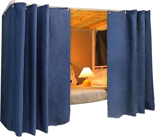 Miniatura 52 de Cortinas para litera individual y doble, cortinas de tienda de campaña para cama, tela a prueba de polvo, cortinas de privacidad para debajo