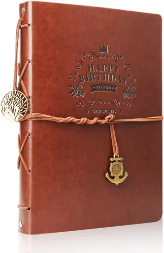 Miniatura 10 de ThxMadam Álbum de recortes de cuero, 60 páginas, álbum de fotos de memoria de amor, álbum de fotos de 10.82 x 8.07 pulgadas, kits de suministros