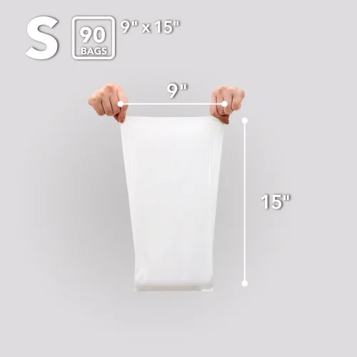 Miniatura 2 de Home & Food - Bolsas de basura pequeñas (tamaño S, color blanco) (paquete de 1)