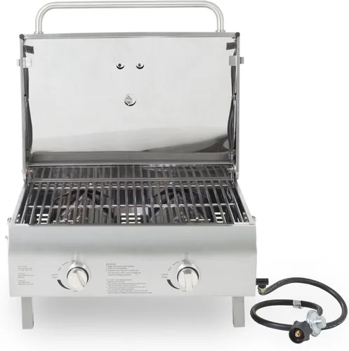 Miniatura 6 de Parrilla Pit Boss con 2 hornillas portátil LP de acero inoxidable, Acero inoxidable