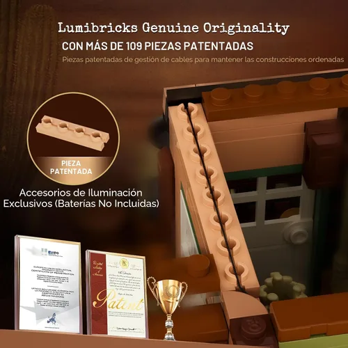 Miniatura 7 de Lumibricks Western-Inn - Juego de 2682 piezas de construcción de hotel de construcción ligera The Old West Inn para adultos y amantes del oeste
