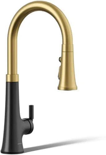 Miniatura 24 de KOHLER 23767-BL Grifo de tono de barra de cocina de un solo mango, grifo de fregadero de preparación, grifo de barra húmeda, grifo para fregadero