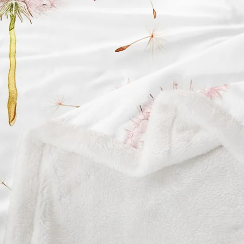 Miniatura 4 de Manfei Manta de diente de león rosa, manta de flores en acuarela para sofá, manta de cama floral botánica para niños y niñas, decoración