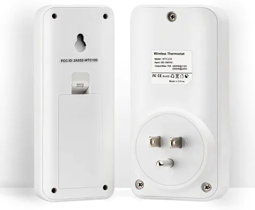 Miniatura 3 de DIGITEN Termostato inalámbrico enchufable, controlador de temperatura digital, termostato programable con sensor de temperatura integrado, control