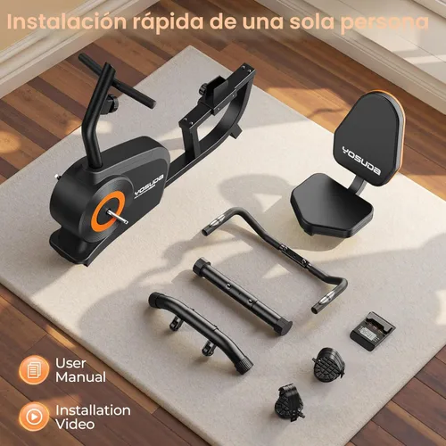 Miniatura 8 de YOSUDA Recumbent Exercise Bike for Home，Magnetic Staionary Bike for Seniors/Adults with Adjustable Seat, 350LB Capacity, 16-level Resistance, LCD