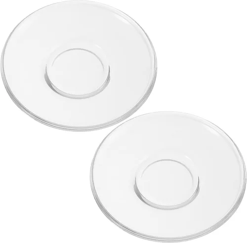 Miniatura 7 de jojofuny Platillos de vidrio de té, 2 unidades, platos de canapé de vidrio transparente, platillos redondos para servir galletas, aperitivos