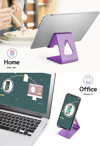 Miniatura 2 de Aoviho - Soporte para teléfono móvil, soporte para escritorio, soporte de aluminio para iPhone 15 14 13 12 pro 11 X Xs max 8 7 6 6s Plus SE Samsung