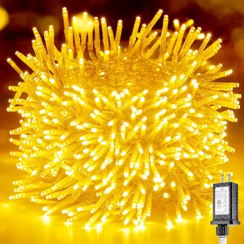 Miniatura 7 de Minetom Tira de luces de Navidad rosa y blanca, 25 pies, 500 luces LED para exteriores, impermeable, para dormitorio, patio, tapicería, patio