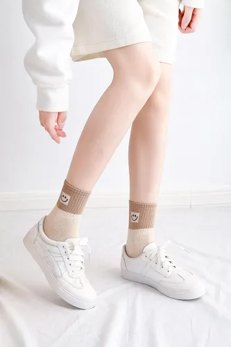 Miniatura 7 de Lindos calcetines de cara sonriente hasta el tobillo, calcetines divertidos de algodón, regalos para mujeres, adolescentes y niñas