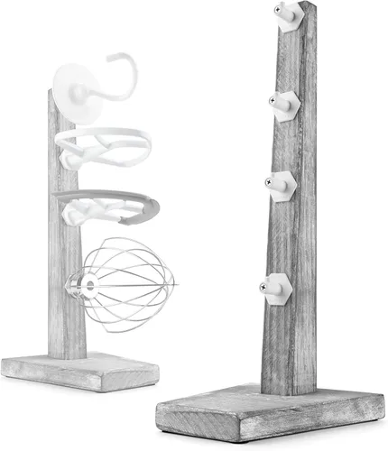 Miniatura 11 de Soportes de Madera para Accesorios de Batidora de Pie, Compatible con Accesorios de Mezcladora KitchenAid, Organizador de Accesorios de Cocina