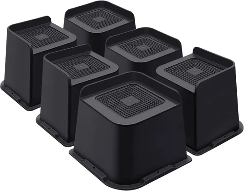 Miniatura 14 de ANNKUT Elevadores de cama de 1 pulgada resistentes, elevadores de muebles para cama, escritorio, mesa, sofá, sofá, elevadores de cama de gran