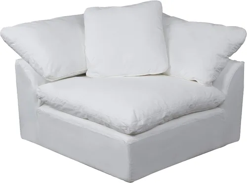 Miniatura 4 de Sunset Trading Cloud Puff - Sofá modular de 2 piezas con cubierta seccional blanca, tela resistente a la humedad