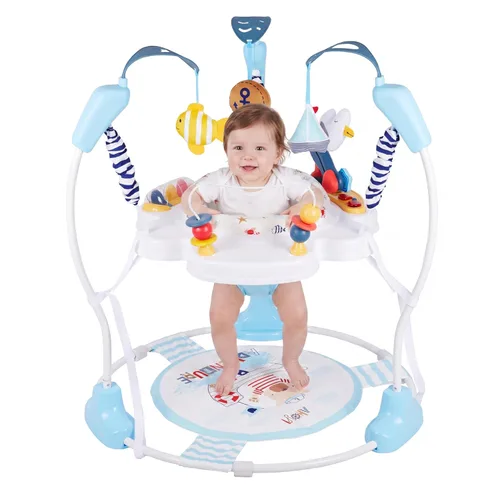 Centro de Actividad para Bebé, Saltador de Bebé 3 en 1, Centro de Actividad Infantil con Asiento Giratório 360°, Música, Luces, 3 Alturas