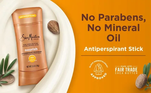 Miniatura 6 de SheaMoisture - Desodorante antitranspirante en barra hidratante de manteca de karité cruda y ácido hialurónico, 2 unidades para protección contra