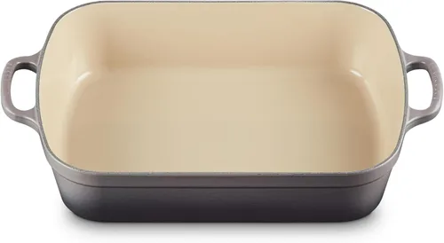 Miniatura 11 de Le Creuset Fuente para horno rectangular de hierro fundido esmaltado, 5.25 cuartos de galón (11.7 pulgadas x 16.8 pulgadas), color blanco