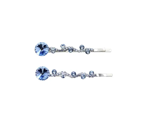 Miniatura 7 de Faship Un par de pinzas para el cabello AB con diamantes de imitación de alta calidad, 2 pines