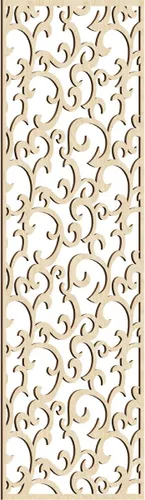 Miniatura 68 de Wheatland Paneles de pared decorativos de madera con calado, 9 3/8 pulgadas de ancho x 24 3/8 pulgadas de alto x 1/4 de alto, nogal