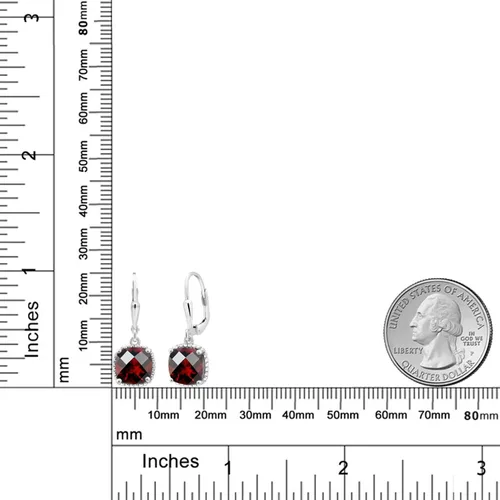 Miniatura 116 de Gem Stone King Aretes colgantes de plata de ley 925 de 0.315 pulgadas para mujer