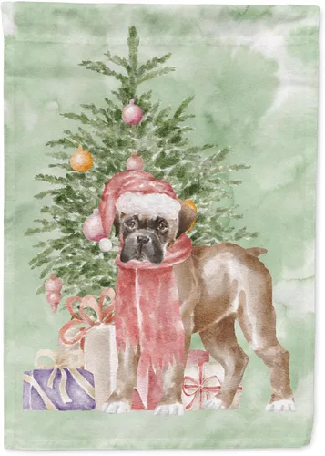 Miniatura 99 de Caroline's Treasures CK8213GF Bulldog Inglés #2 Regalos de Navidad y árbol de jardín Bandera de buzón Bandera decorativa para patio exterior, patio