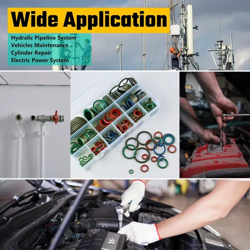 Miniatura 7 de KOOTANS 240 piezas de 12 tamaños NBR Metal Bonded Sealing Washer Assort Kit Hidrálico Resistente al Aceite de Goma Junta de Sello de Tubo de Aceite