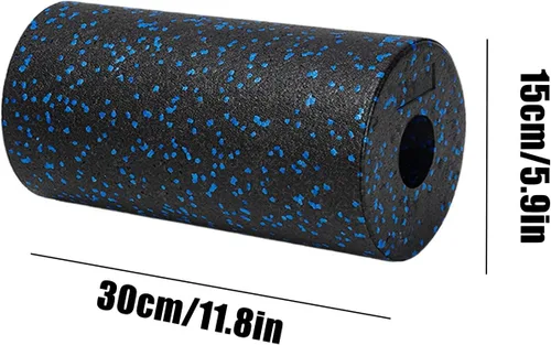 Miniatura 6 de Rodillo de espuma – Masajeador de tejido profundo, relajante muscular de alta densidad, herramienta de recuperación de fitness para espalda, Negro