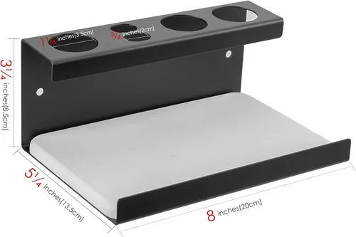 Miniatura 3 de Adorila Soporte eléctrico para encimera de cepillo de dientes con piedra de diatomita, organizador de lavabo de baño o estante montado en la pared
