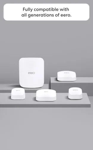 Miniatura 6 de Amazon eero 7 con 1 mes gratis de eero Plus (renovación automática): WiFi rápido hasta 2.5 Gbps, cubre hasta 2,000 sq. ft., paquete de 1